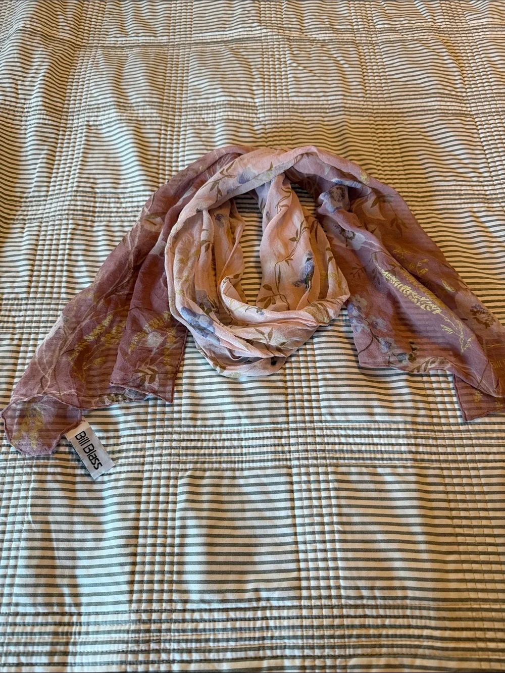 Billabong Dusty Rose & Mauve Floral Scarf